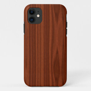 Reddish Brown Wood Grain iPhone 11 Case