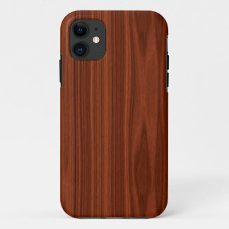 Reddish Brown Wood Grain iPhone 11 Case