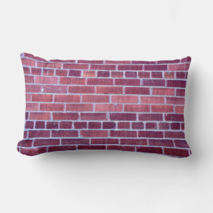 Reddish-Brownish Brick Wall Lumbar Cushion