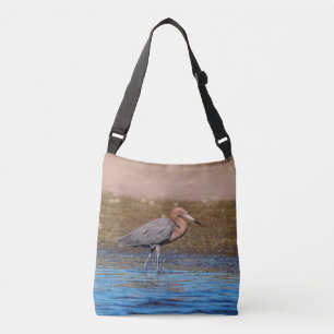 Reddish Egret on North Beach Crossbody Bag