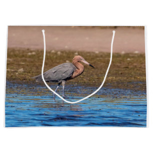 Reddish Egret on North Beach Large Gift Bag
