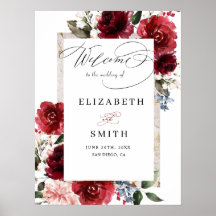 Reddish Floral Elegant Rustic White Wedding
