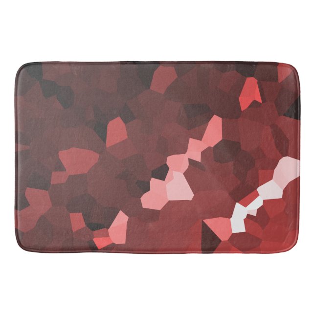 Reddish Hue Crystallised Pattern Bath Mat (Front)