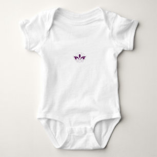Reddish Magenta decorative Baby Bodysuit