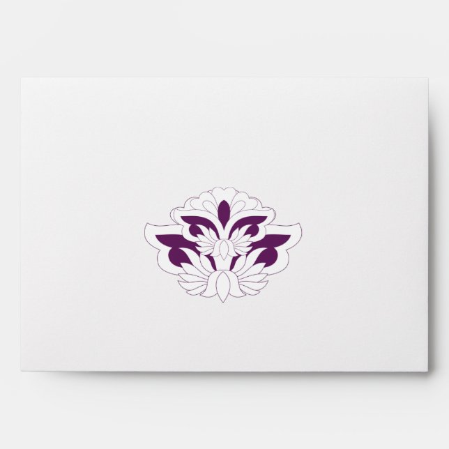 Reddish Magenta decorative Envelope (Front)