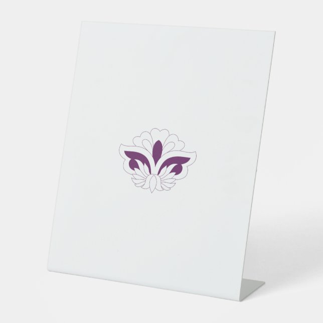 Reddish Magenta decorative Pedestal Sign (Front)