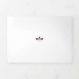 Reddish Magenta decorative Tri-Fold Card