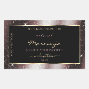 Reddish Metal Sparkle Glitter Frame Product Label