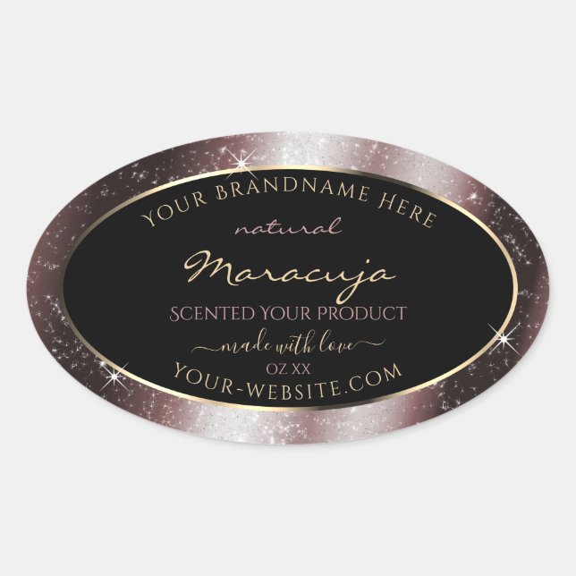 Reddish Metal Sparkle Glitter Frame Product Label (Front)