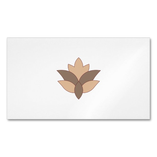 Reddish Orange, Orange language Magnetic Business Card (Front)