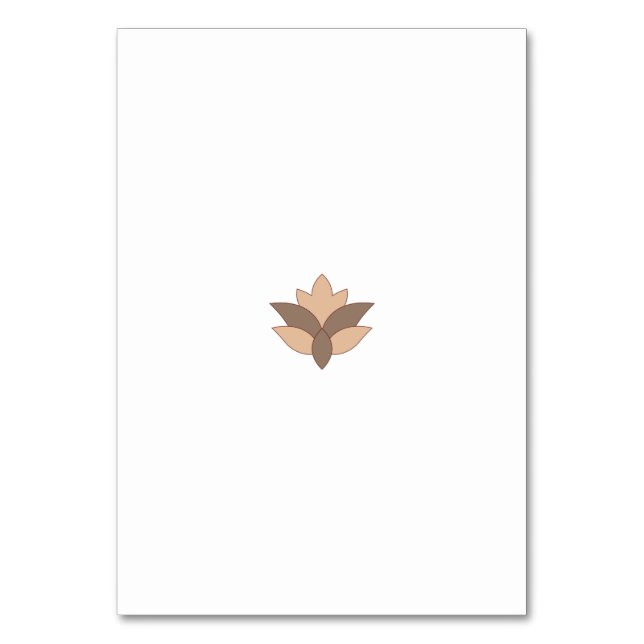 Reddish Orange, Orange language Table Number (Front)