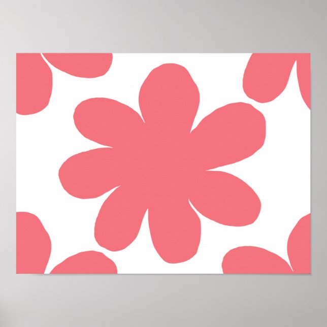 Reddish Pink Flower Poster (Front)