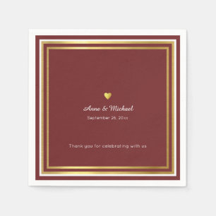 reddish wedding reception party standard napkins