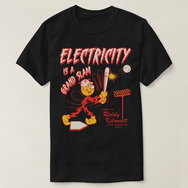 Reddy Kilowatt Baseball Hero T-Shirt (Design Front)