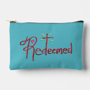 ‘Redeemed’ Black and Turquoise Accessory Pouch
