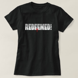Redeemed Black Colour Christian T-Shirt