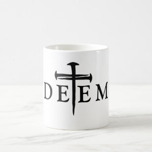 Redeemed Christian Bold Nail Cross Typography  Coffee Mug