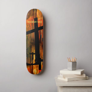 Redeemed Christian Cross Abstract Skateboard