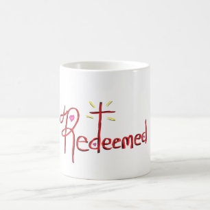 Redeemed Christian Faith Cross Hearts Coffee Mug