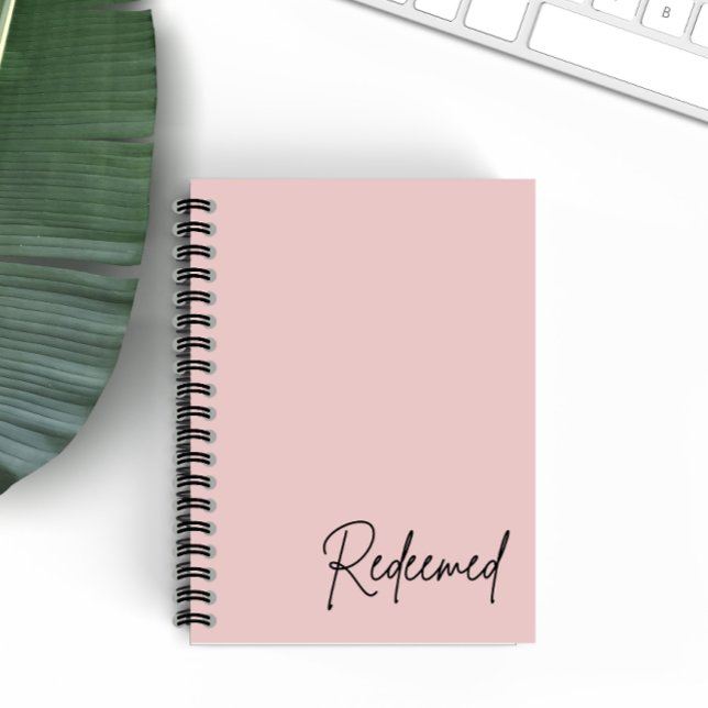Redeemed Minimalist Blush Christian Faith Notebook (Creator Uploaded)