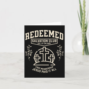 Redeemed Salvation Club Christian Social Club East Card