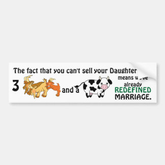 Redefined Marriage Bumper Sticker