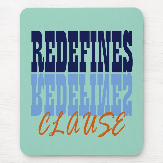 Redefines Clause in Cobol Programming Mouse Mat (Front)