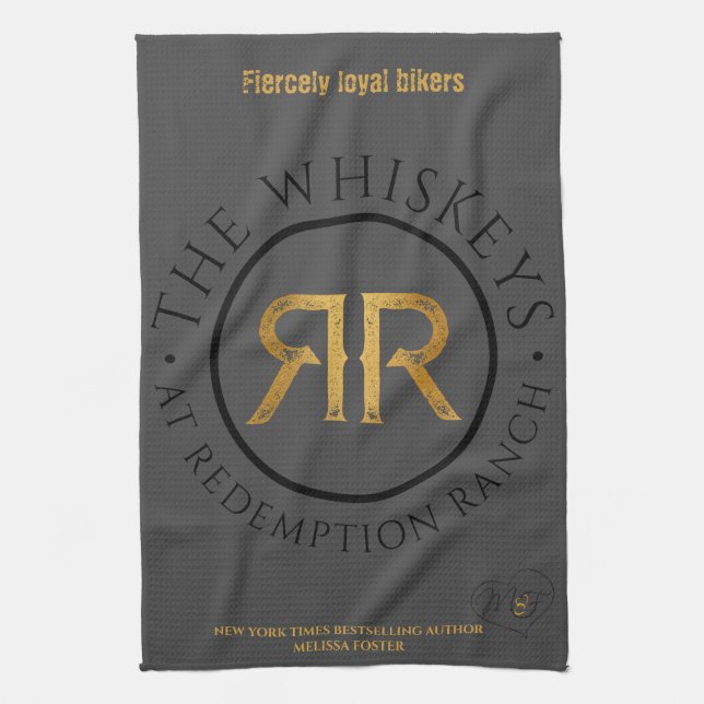 Redemption Ranch Whiskeys Logo kitchen towel (Vertical)
