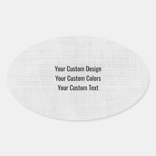 Redesign from Scratch & Create Your Own Oval Sticker (Front)