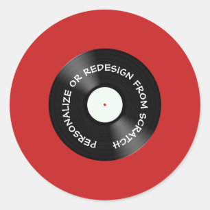 Redesign from Scratch or Personalise - Classic Round Sticker