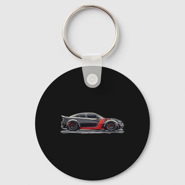 Redeye Dod Srt Cat Muscle Car Charger Bred Hell Sc Key Ring (Front)