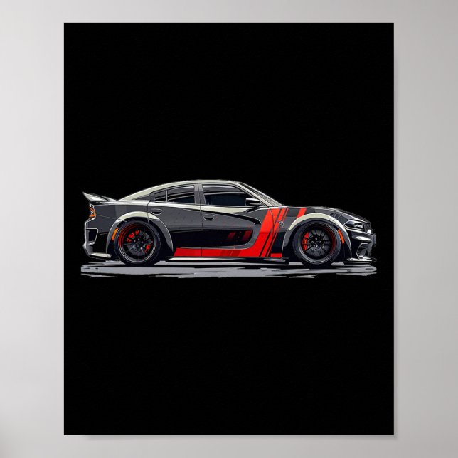 Redeye Dod Srt Cat Muscle Car Charger Bred Hell Sc Poster (Front)