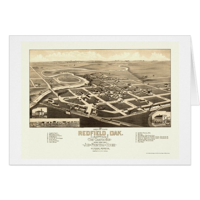 Redfield, SD Panoramic Map - 1883 (Front Horizontal)