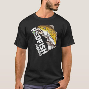 Redfish Artwork Apparel Flies Shrimp Fly Fishing T-Shirt