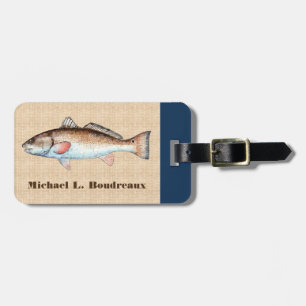 Redfish (Blue Accent) Luggage Tag
