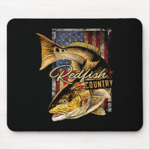 Redfish Country Saltwater Fishing T Shirt Mouse Mat