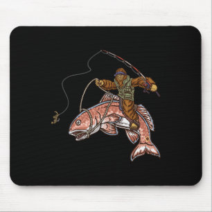 Redfish Fishing Hunting Bigfoot Fishermen  Mouse Mat