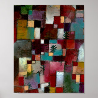 Redgreen and Violet-Yellow Rhythm : Paul Klee 1920 Poster