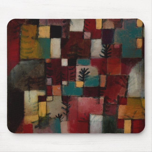 Redgreen and Violet-yellow Rhythms by Paul Klee Mouse Mat (Front)