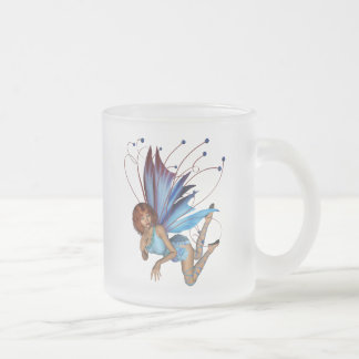 Redhead 3D Pixie - Purple & Blue Frosted Glass Coffee Mug