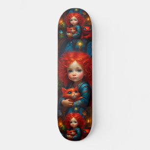 Redhead Adventures: Girl, Colorful Little Monsters Skateboard