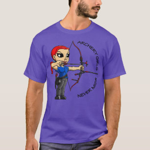 Redhead Archery Girl Archery Girls Never Miss Fema T-Shirt