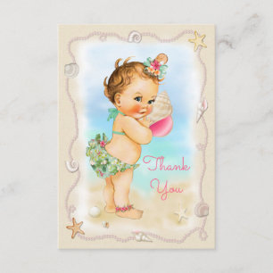 Redhead Beach Baby Conch Shell Thank You Card