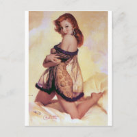 Redhead Bombshell Pin Up