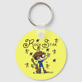 Redhead Boy Rock Star Key Ring