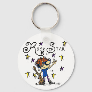 Redhead Boy Rock Star Key Ring