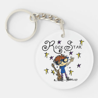 Redhead Boy Rock Star Key Ring