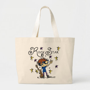 Redhead Boy Rock Star Large Tote Bag