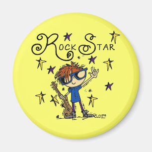 Redhead Boy Rock Star Magnet