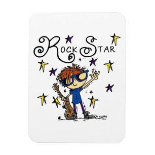 Redhead Boy Rock Star Magnet
